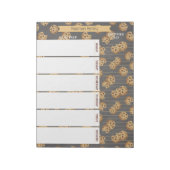 Maaltijdplanner & boodschappenlijst Notitieblok |  (Linkerzijde)