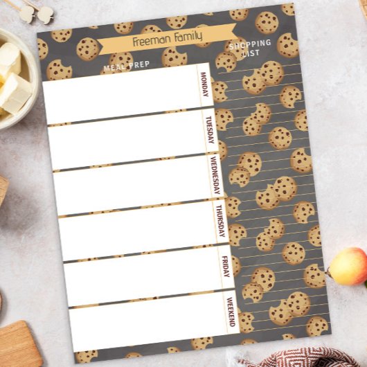 Maaltijdplanner & Boodschappenlijst Notitieblok Ch
