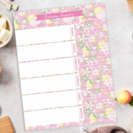 Maaltijdplanner & boodschappenlijst Pink Lemonade  Notitieblok