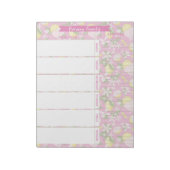Maaltijdplanner & boodschappenlijst Pink Lemonade  Notitieblok (Linkerzijde)