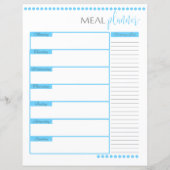 Maaltijdplanner Gelinieerd Briefpapier | Babyblauw (Achterkant)