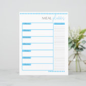 Maaltijdplanner Gelinieerd Briefpapier | Babyblauw (Staand voorkant)