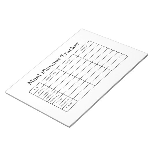 maaltijdplanner tracker notitieblok (Schuin)