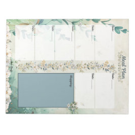 Maaltijdplanner voor 7 dagen met aprilbuien notitieblok