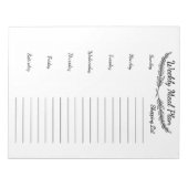 maaltijdplanning notitieblok (Voorkant)