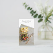 maaltijdtabel Persoonlijke Chef Aangepaste foto in Visitekaartje (Staand voorkant)