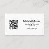 maaltijdtabel Persoonlijke Chef Aangepaste foto in Visitekaartje (Achterkant)