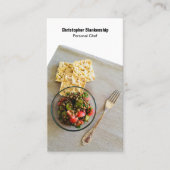 maaltijdtabel Persoonlijke Chef Aangepaste foto in Visitekaartje (Voorkant)