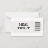 Maaltijdtickets diner notitiekaartje (Achterkant)
