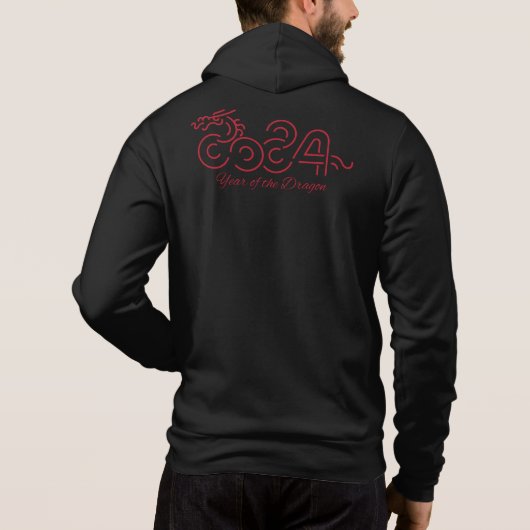 Maan: 2024 Jaar van de Draak Hoodie (Achterkant)