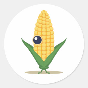 Maan Alien – Grappig Boerderij Voedsel Karakter Ronde Sticker