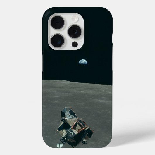 Maan Apollo NASA Maanlander en Aarde Case-Mate iPhone Case (Achterkant)