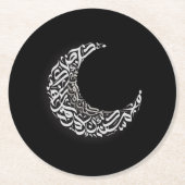 Maan Arabische letters Ronde Kartonnen Onderzetter (Voorkant)