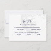 Maan Avond Navy Blauw Bruiloft RSVP Kaart (Voorkant)