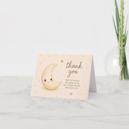 Maan Baby Shower Bedanktkaart Met Smiley Bedankkaart