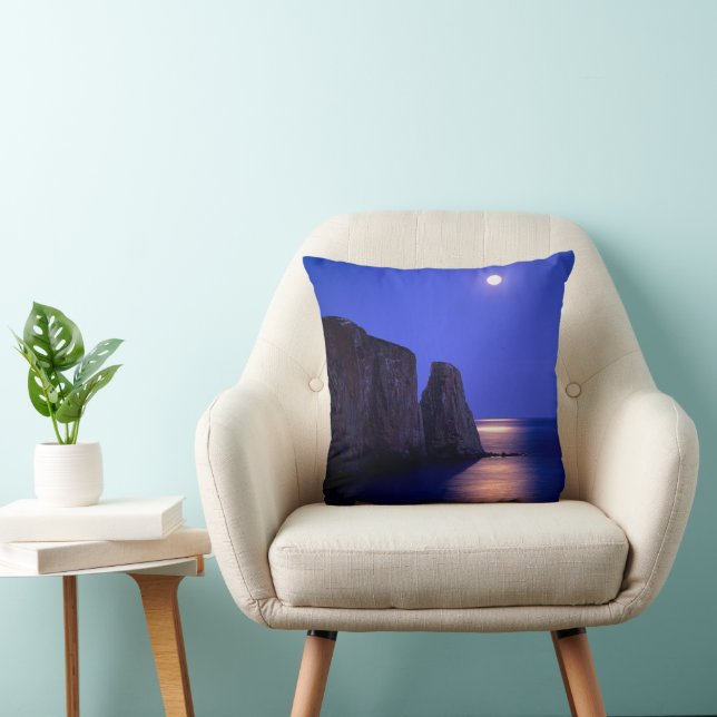 Maan bij schemering | Perce Rock Gaspe Coast Quebe Kussen (Stoel)