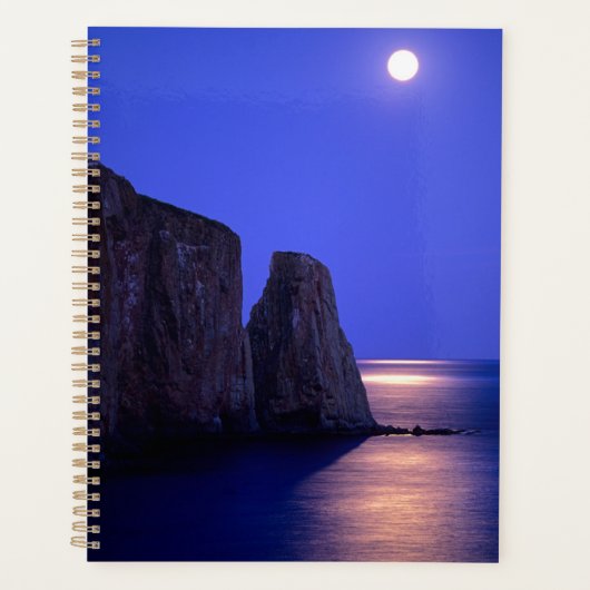 Maan bij schemering | Perce Rock Gaspe Coast Quebe Planner (Voorkant)