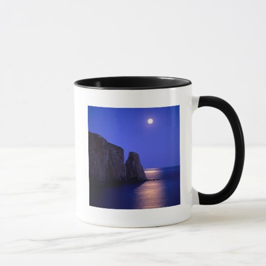 Maan bij schemering | Perce Rock Gaspe-kust Quebec Mok (Rechts)