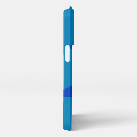 Maan bij vroege schemering: blauw iPhone hoesje (Rechterkant)