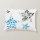 Maan, blauwe olifant meisje Aangepaste naam Kussen (Achterkant)