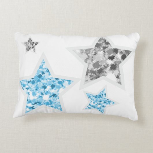 Maan, blauwe olifant meisje Aangepaste naam Kussen (Achterkant)