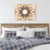 Maan Bloem Mandala Canvas Afdruk (Insitu (Slaapkamer))