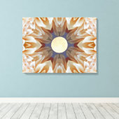 Maan Bloem Mandala Canvas Afdruk (Insitu (Houten vloer))