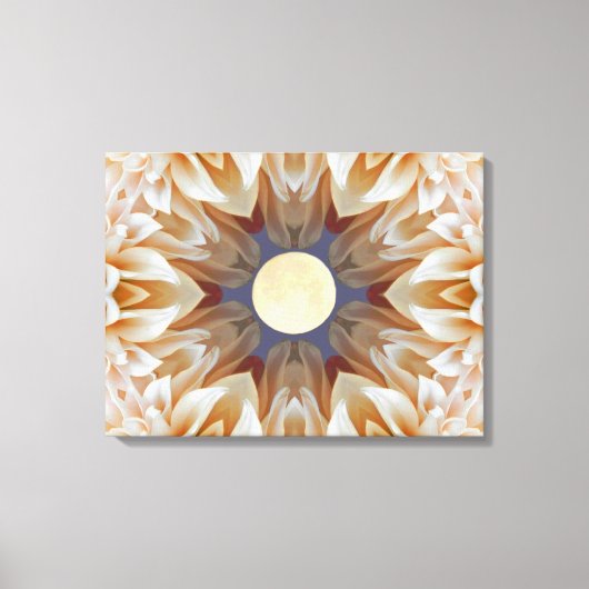 Maan Bloem Mandala Canvas Afdruk (Voorkant)
