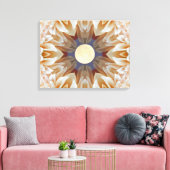 Maan Bloem Mandala Canvas Afdruk (Insitu (Woonkamer))