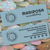 Maan Bloemen Elegante Esthetische Salon Sociale Ic Mini Visitekaartje