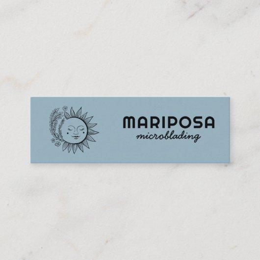 Maan Bloemen Elegante Esthetische Salon Sociale Ic Mini Visitekaartje (Voorkant)