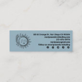 Maan Bloemen Elegante Esthetische Salon Sociale Ic Mini Visitekaartje (Achterkant)