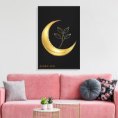 Maan Botanische Sereniteit Fijne Kunst Canvas Afdruk (Insitu (Woonkamer))
