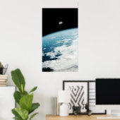 Maan boven de aarde poster (Thuiskantoor)