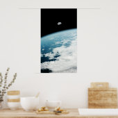 Maan boven de aarde poster (Keuken)