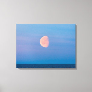 Maan boven de Beringzee   Russische verre Oosten Canvas Afdruk