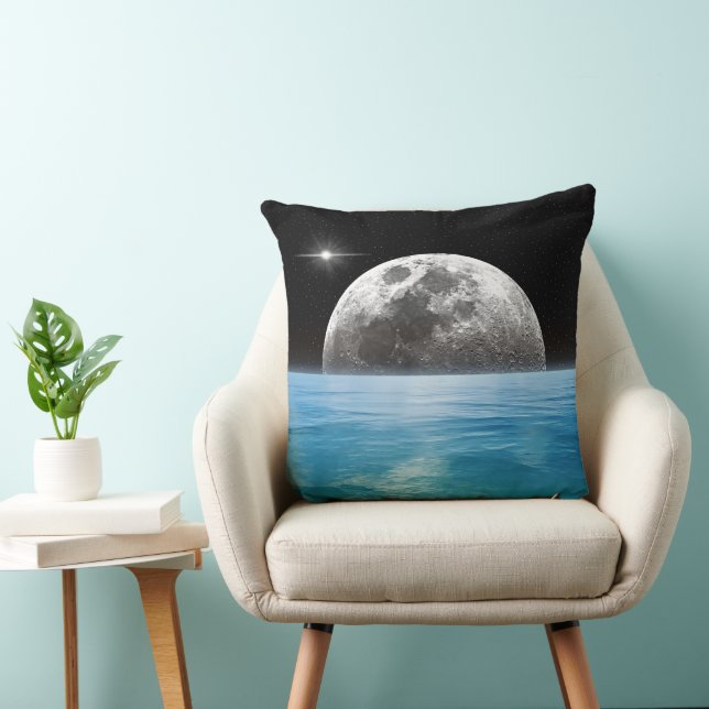 Maan boven de oceaan kussen (Stoel)
