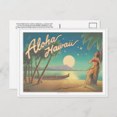 Maan boven diamantkop feestdagenkaart (Voorkant / Achterkant)