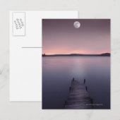 Maan boven het meer briefkaart (Voorkant / Achterkant)