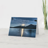 Maan boven het meer kaart (Voorkant)