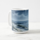 Maan boven kalme zee koffiemok (Voorkant links)