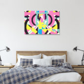 Maan boven mijn Memphis Canvas Afdruk (Insitu (Slaapkamer))