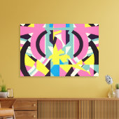 Maan boven mijn Memphis Canvas Afdruk (Insitu (Woonkamer))