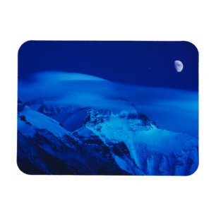 Maan boven Mt. Everest Tibet, China Magneet