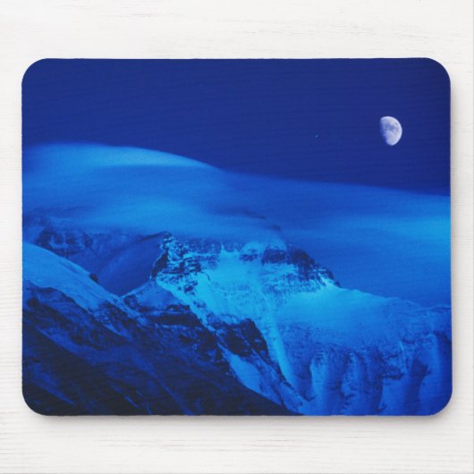 Maan boven Mt. Everest Tibet, China Muismat (Voorkant)