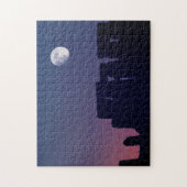 Maan boven Stonehenge | Wiltshire, Engeland Legpuzzel (Verticaal)