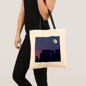 Maan boven Stonehenge | Wiltshire, Engeland Tote Bag (Voorkant (product))