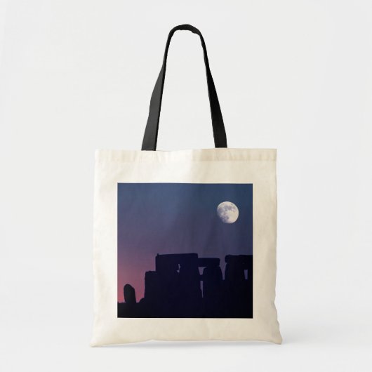 Maan boven Stonehenge | Wiltshire, Engeland Tote Bag (Voorkant)