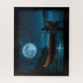 Maan boven Vancouver Island en Kano Legpuzzel (Verticaal)