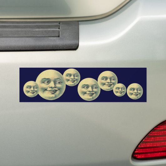  maan bumpersticker (Op auto)